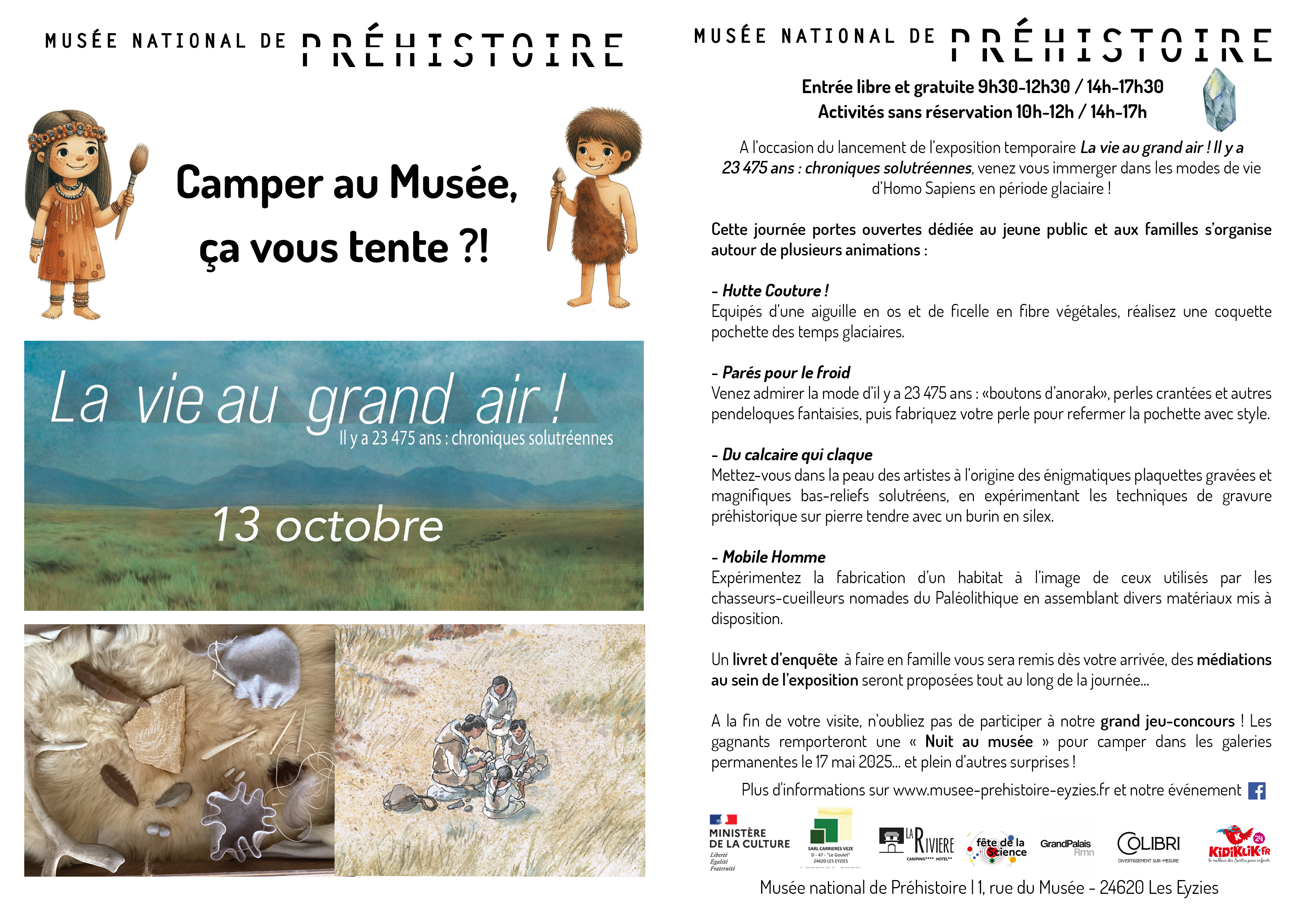 flyer camper au musee