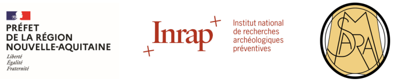 Logos des partenaires : Prefet Nouvelle Aquitaine, INRAP et SAMRA