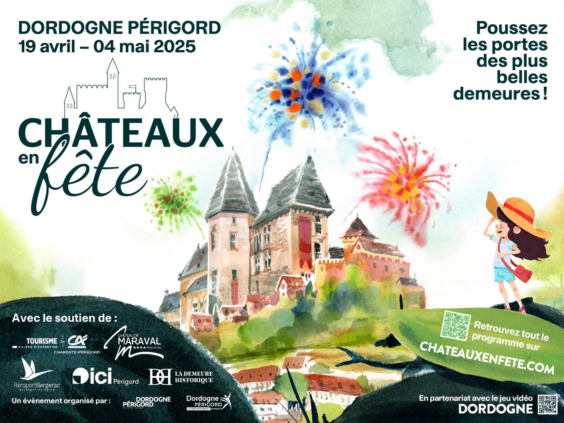 banniere chateau en fete