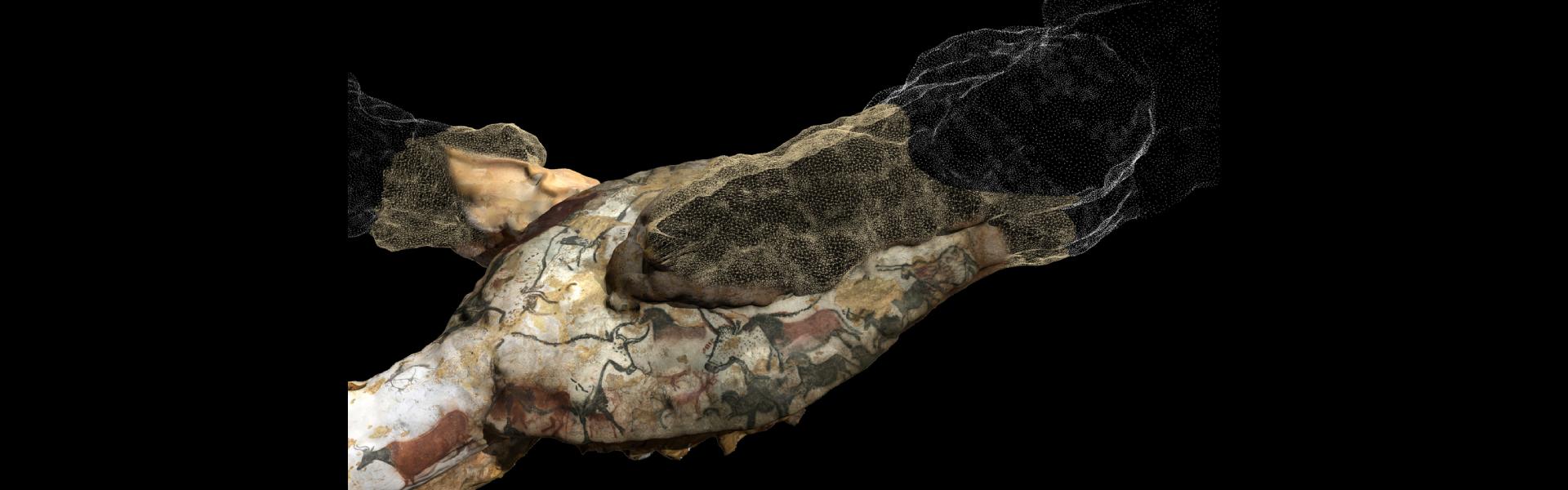 illustration 3D de la Grotte de Lascaux