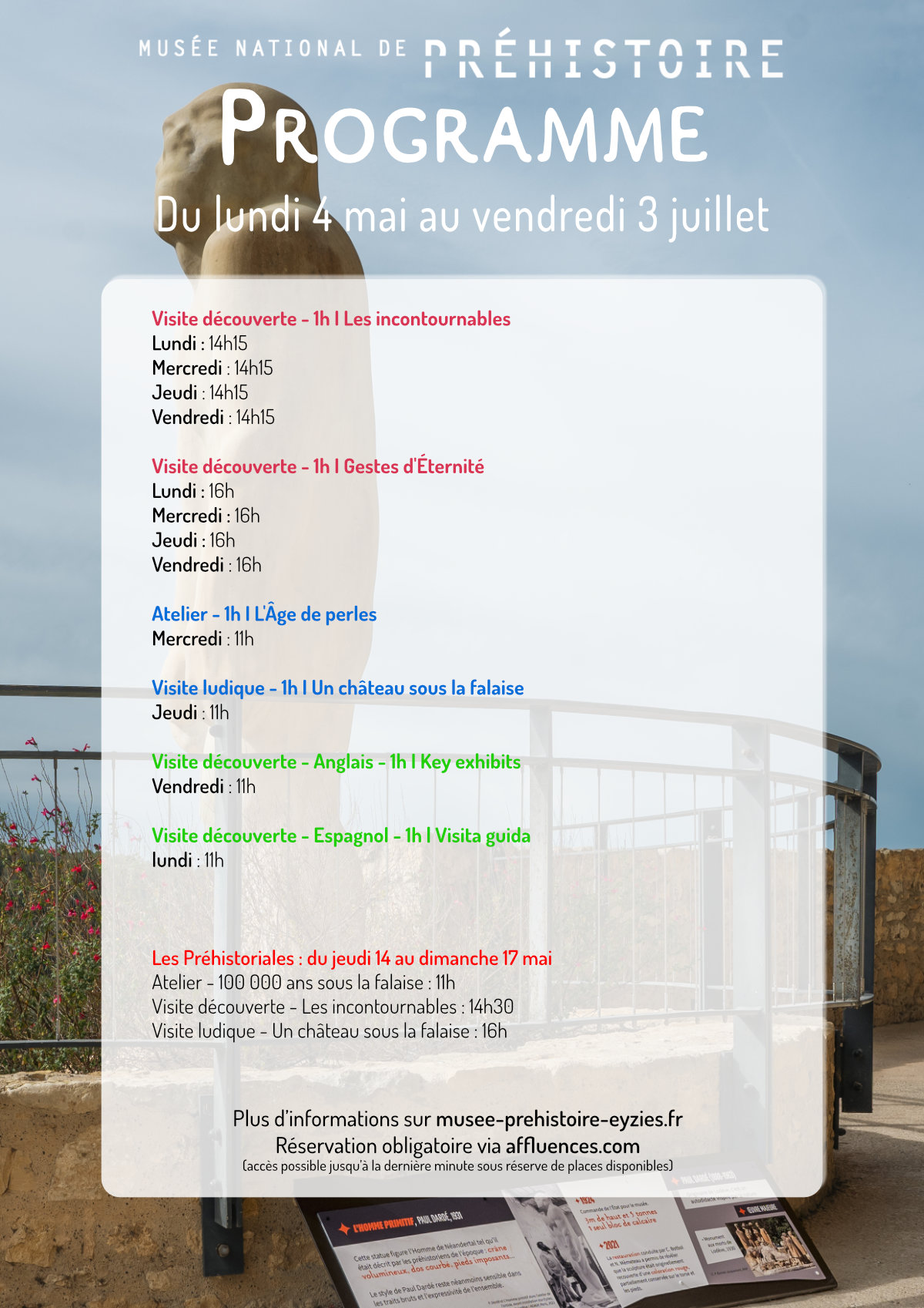 Programme du 4 mai au 3 juillet