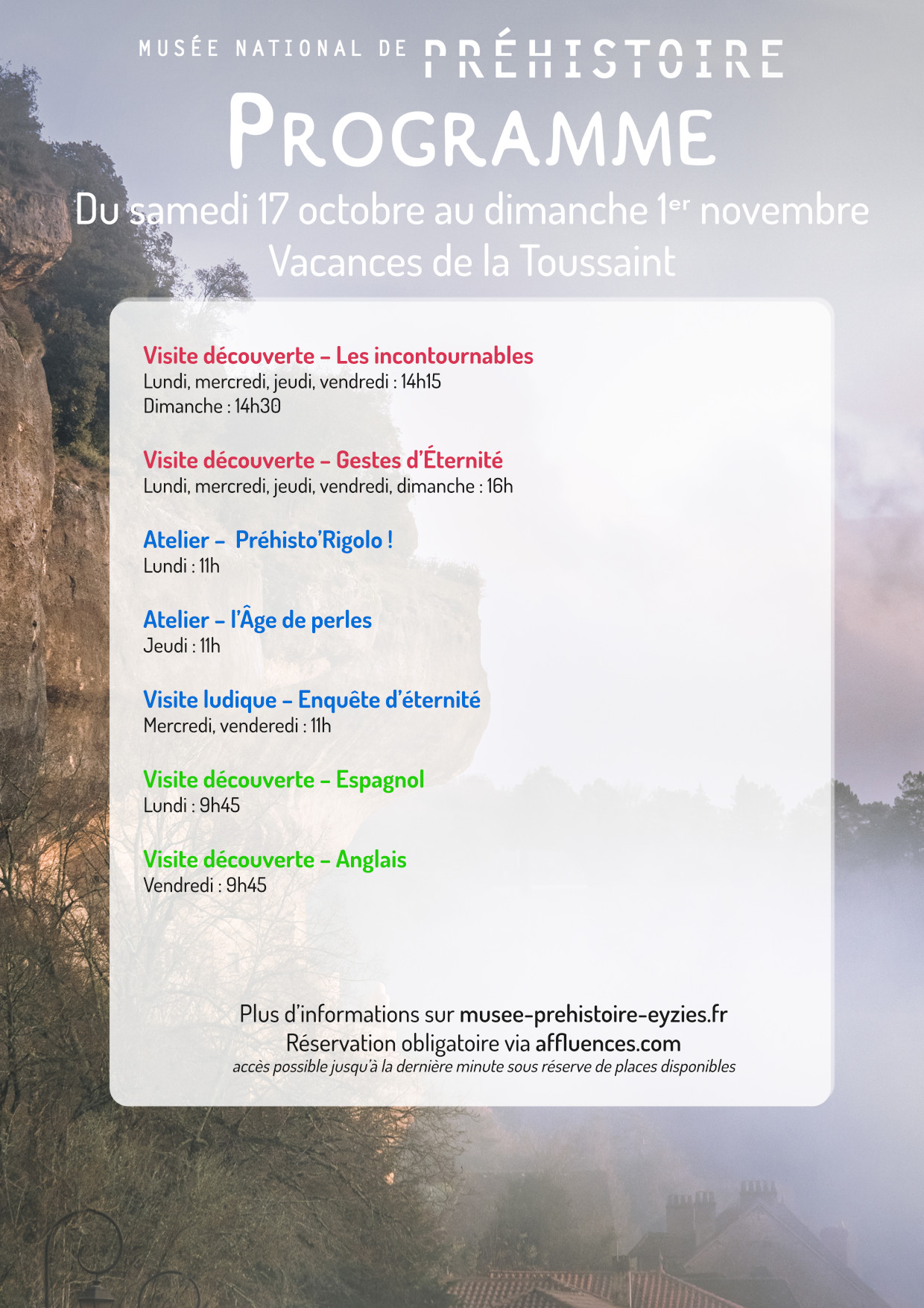 Programme du 17 octobre au 1er novembre