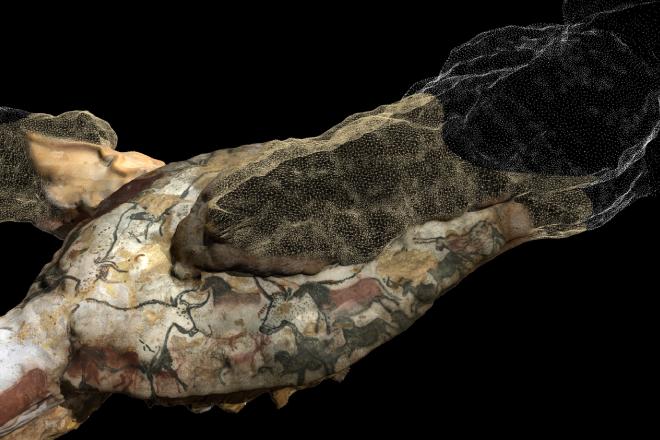 illustration 3D de la grotte de Lascaux